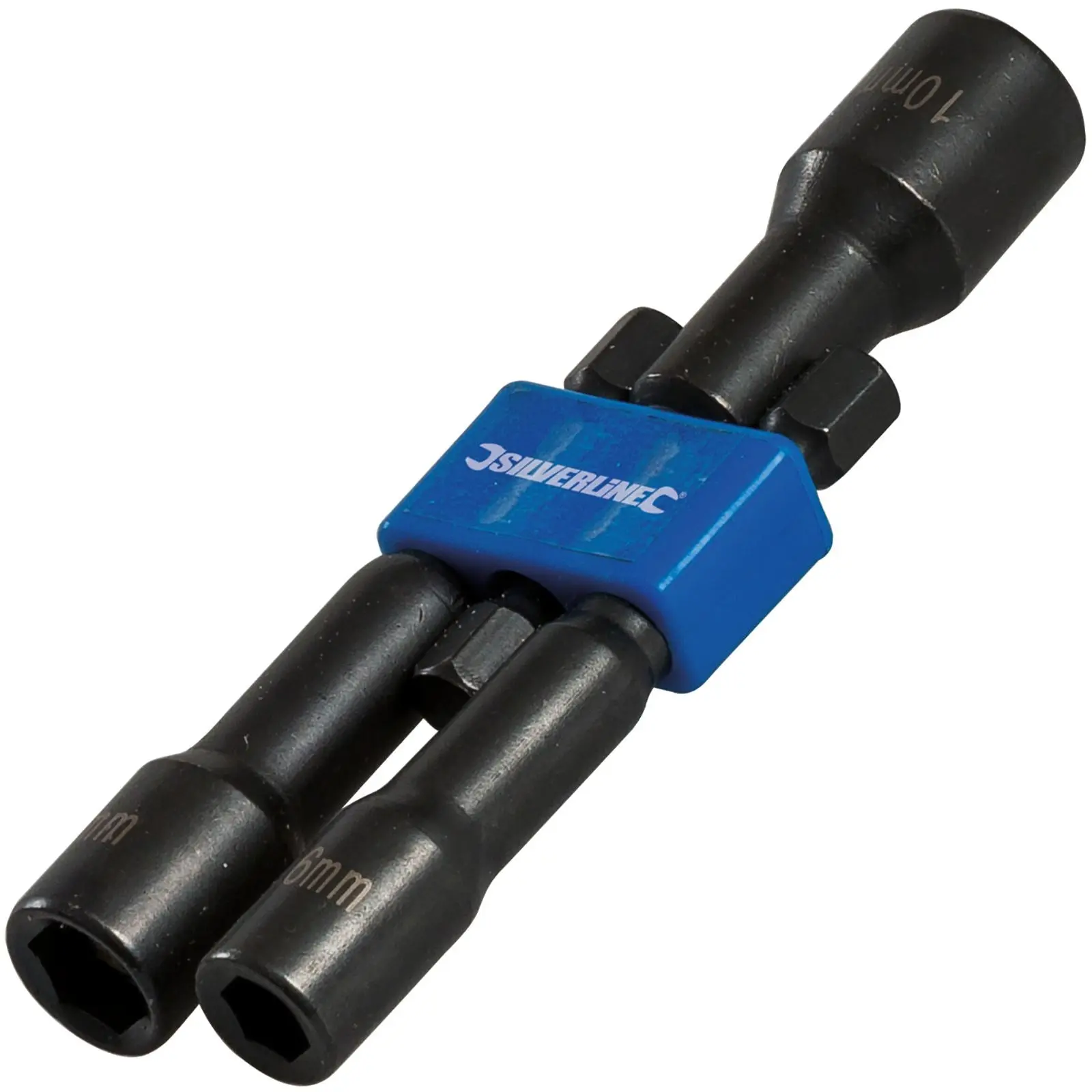 Silverline 3 Piece Metric Magnetic Nut Driver Set 6-10mm Hex Drive Drill Socket - Image 4