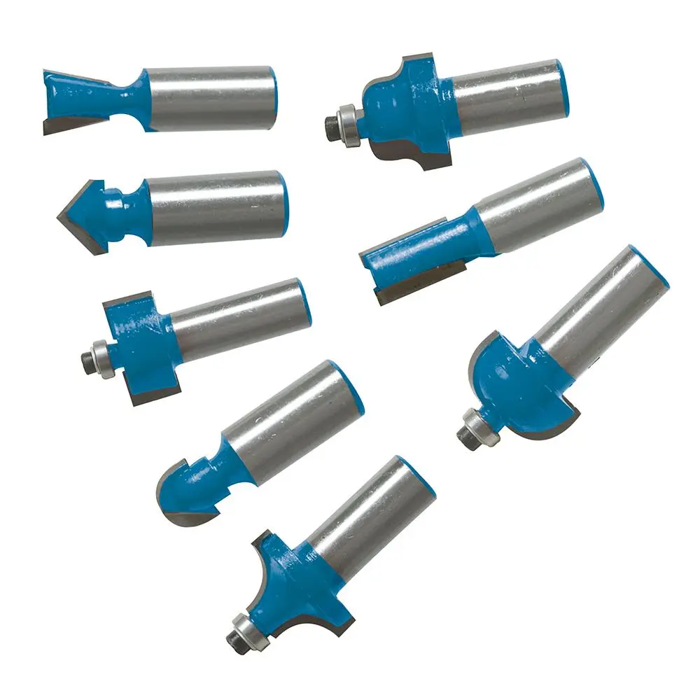 Silverline 30 Piece 1/2" TCT Router Bit Set Kitchen Flush Trim Straight Cove Cutter - Image 10