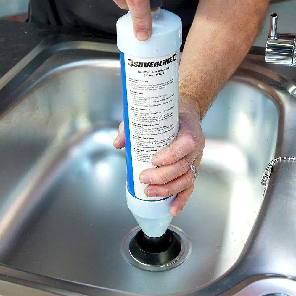 Silverline 370mm Blast Wastepipe Unblocker Plunger Bath Sink Shower - Image 4