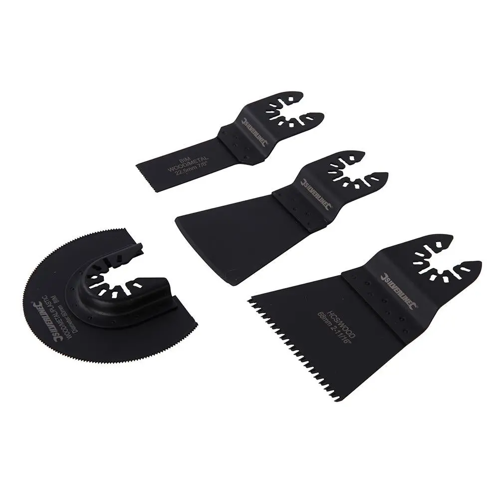 Silverline 4 Piece Cutting & Scraping Set Wood Metal Plastic HSS HCS Multi Tool - Image 2
