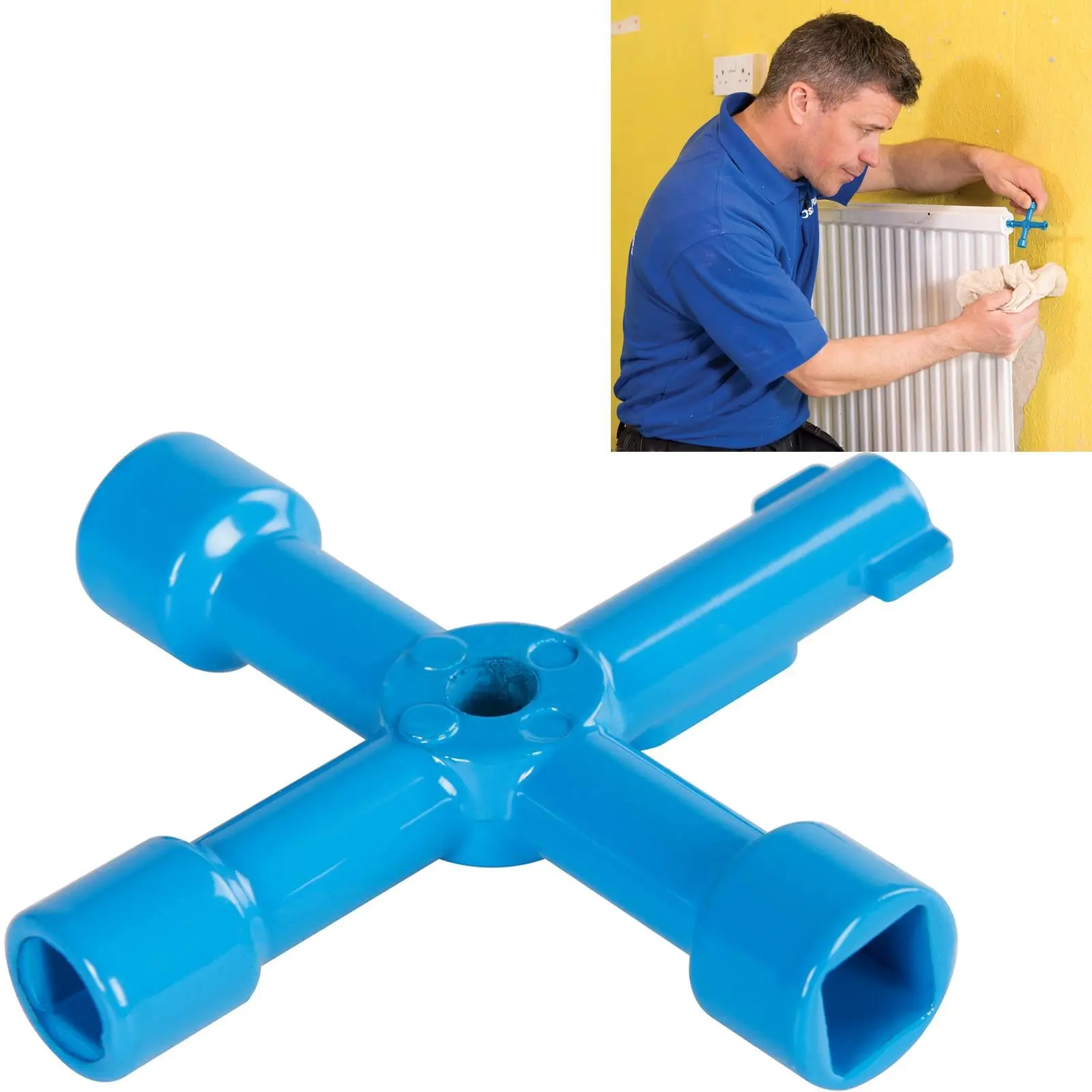 Silverline 4 Way Plumbers Utility Key Radiator Bleed Gas Electric Meter Cabinet - Image 3