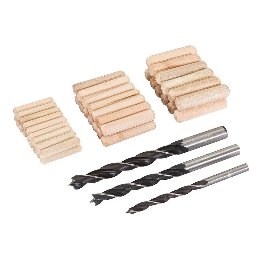 Silverline 47 Piece Dowel & Bit Set 6, 8 & 10mm Wood Boring Steel - Image 2