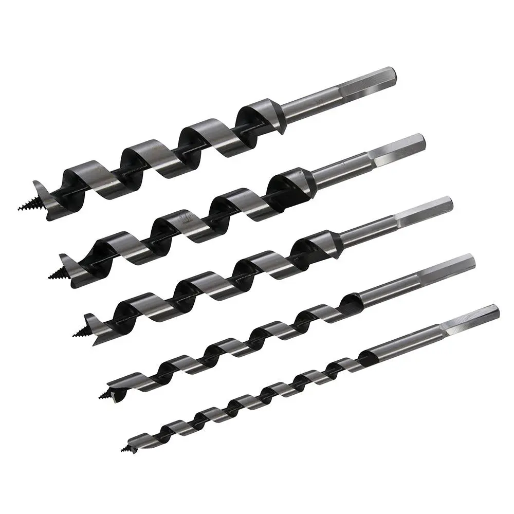 Silverline 5 Piece Auger Bit Set 10, 13, 19, 22 & 25mm Wood Joinery Carpenter Builder - Image 2