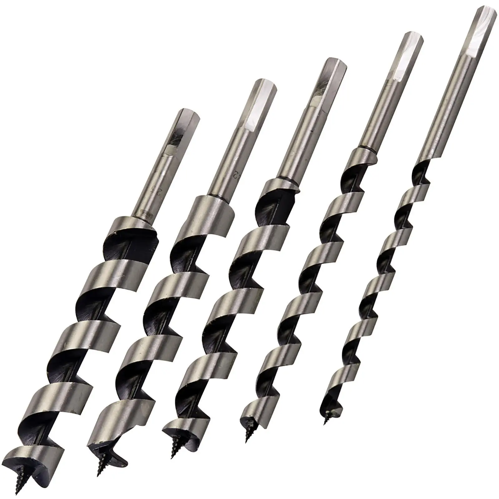 Silverline 5 Piece Auger Bit Set 10, 13, 19, 22 & 25mm Wood Joinery Carpenter Builder - Image 3