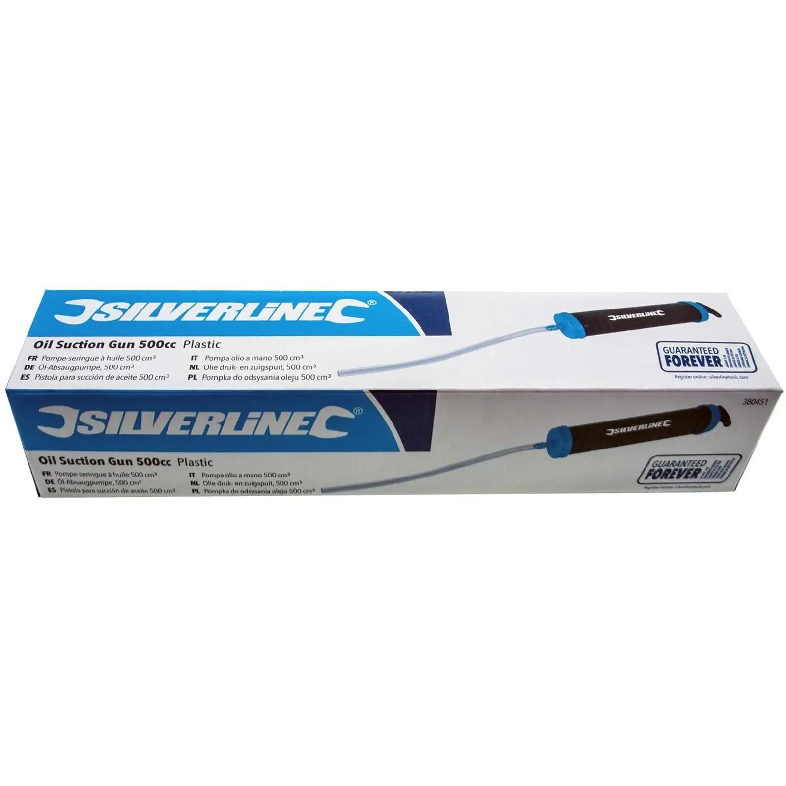 Silverline 500cc Oil Suction Gun Liquid Fluid Remover Transfer Garage Auto - Image 3