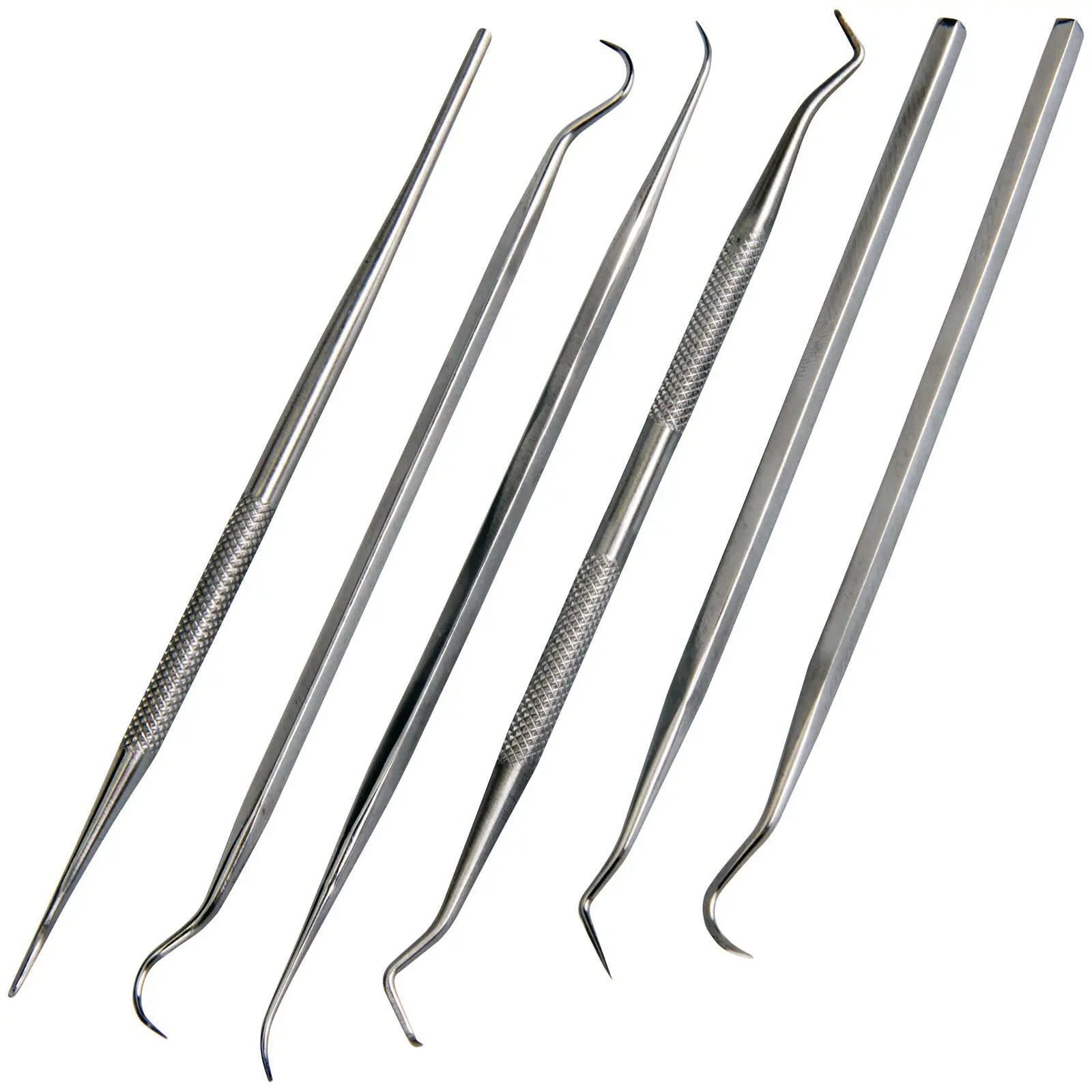 Silverline 6 Piece Pick/Probe Hook Set Dental Wax Carving Cake Decorating Craft