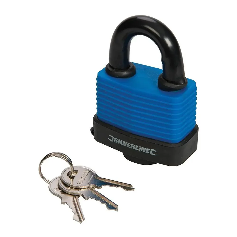 Silverline 60mm Weather Resistant Iron Padlock