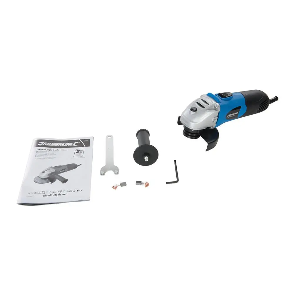 Silverline 650W Angle Grinder 115mm 571295 - Image 4