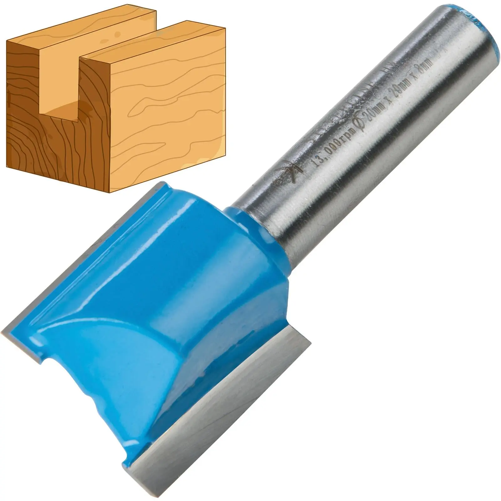 Silverline 8mm Shank Straight Metric Router Bits Cutters - Image 12