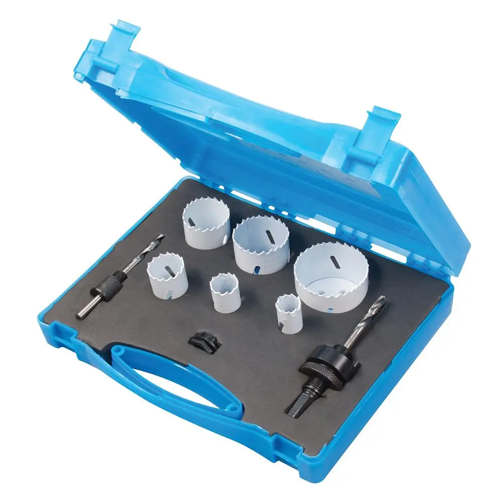 Silverline 9 Piece Plumbers Bi-Metal Holesaw Kit 19-57mm M3 HSS Steel Copper - Image 4