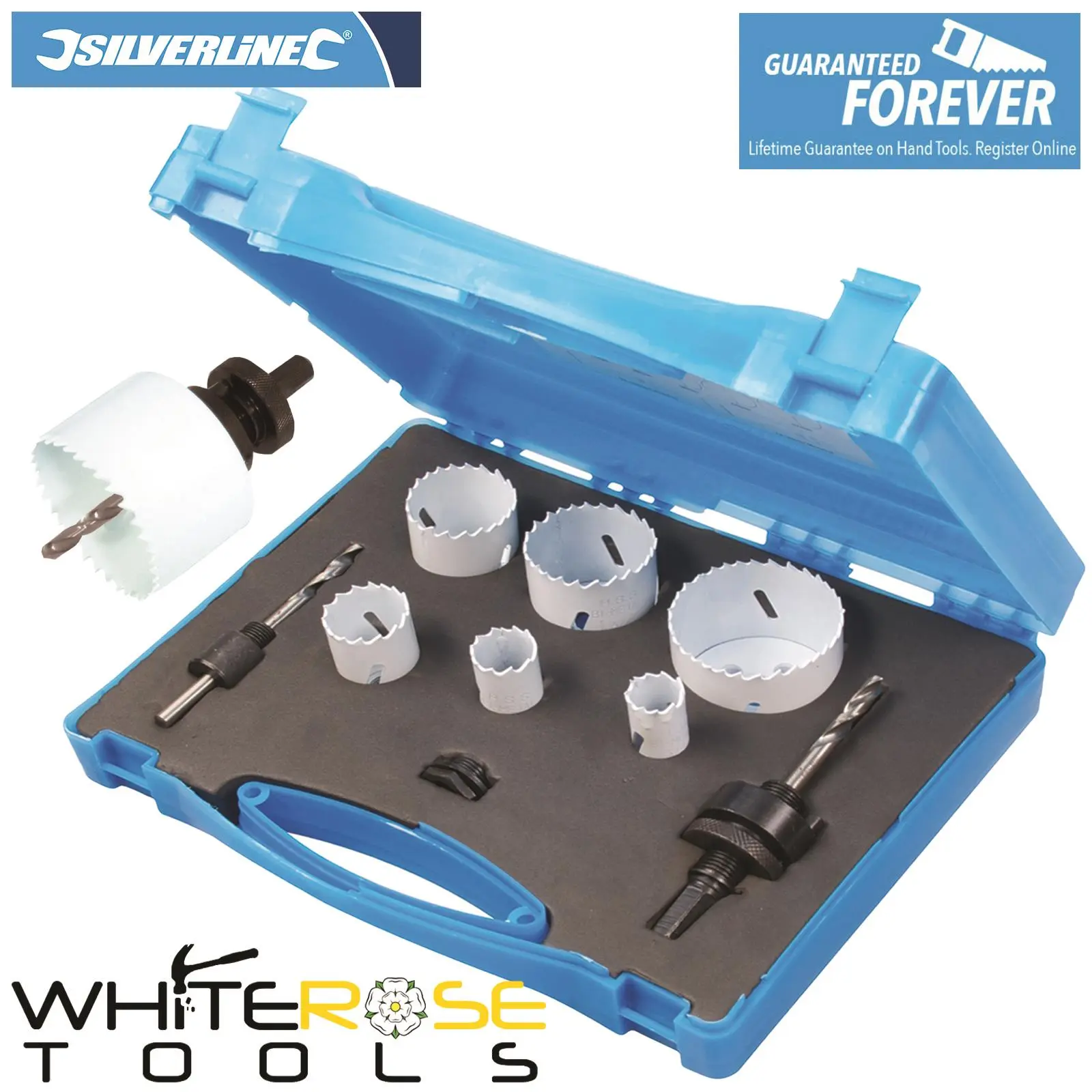 Silverline 9 Piece Plumbers Bi-Metal Holesaw Kit 19-57mm M3 HSS Steel Copper - Image 5