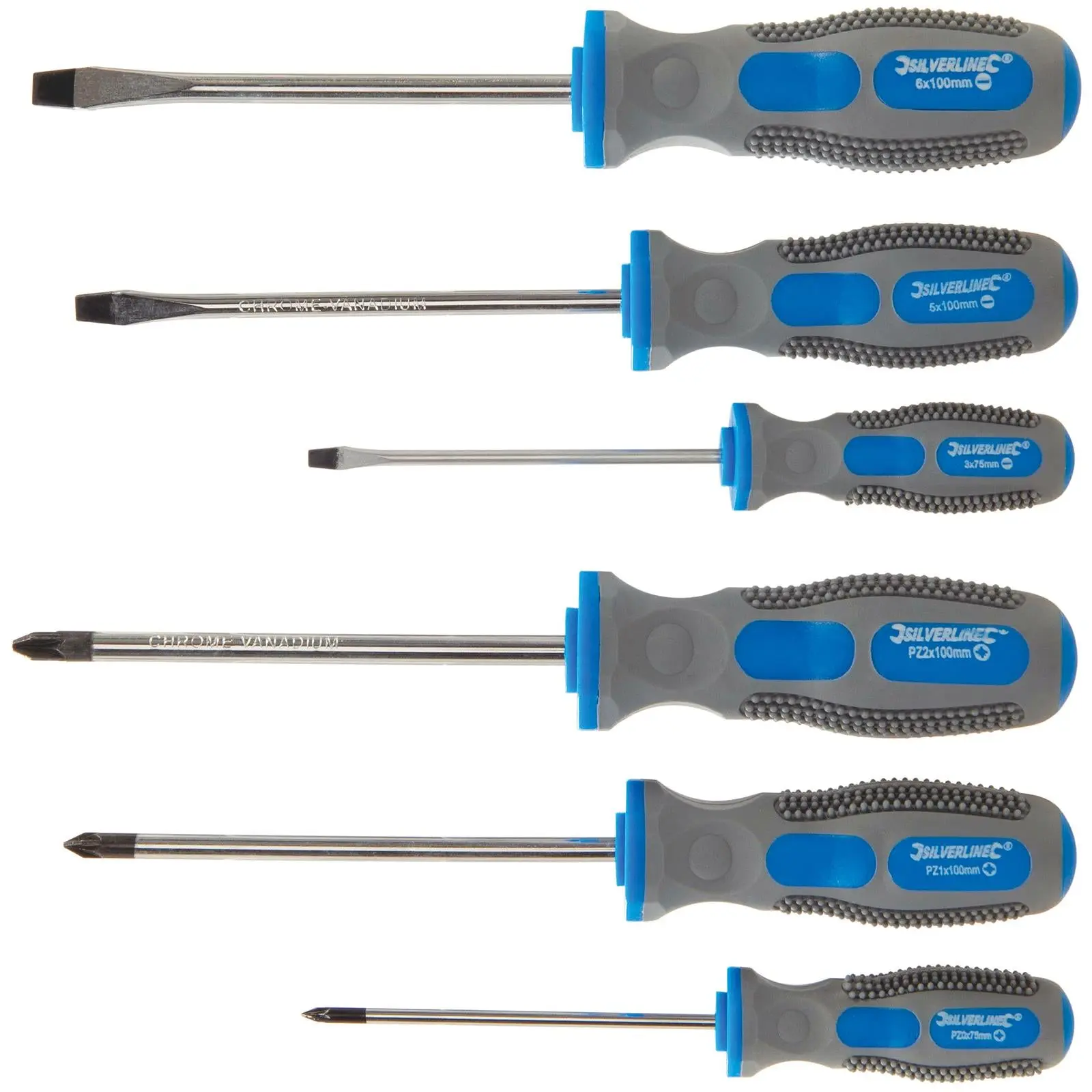 Silverline Assorted Screwdriver Set Slotted Phillips 6 Piece General Purpose - Image 5