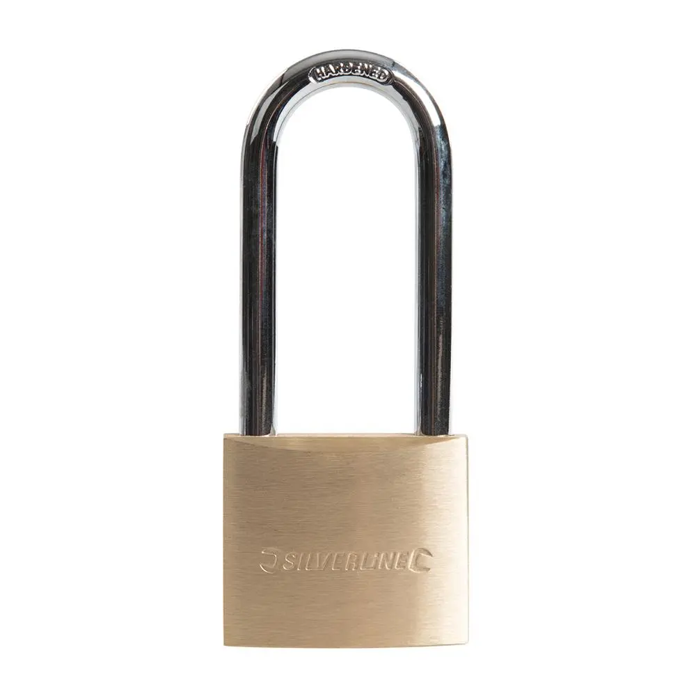 Silverline Brass Padlock Long Shackle 40mm MSS03L - Image 3