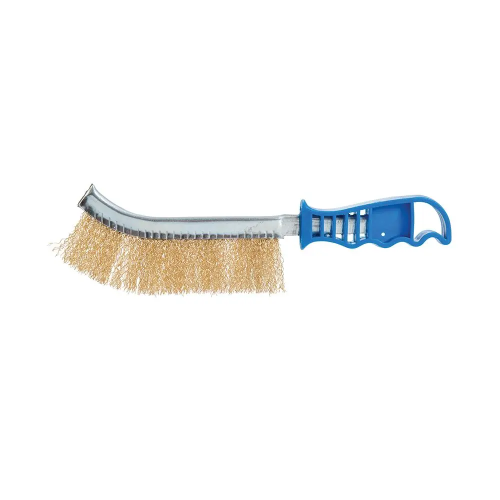 Silverline Brass Wire Bristle Brush 250mm Paint Rust Removal Metal Cleaning - Image 3