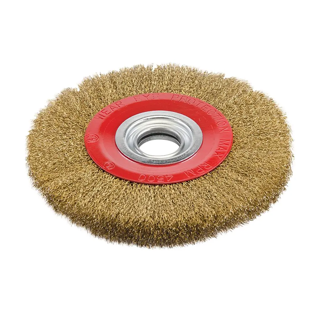 Silverline Brassed Steel Wire Wheel 125, 150 Or 200mm Grinding Finishing Rust - Image 2