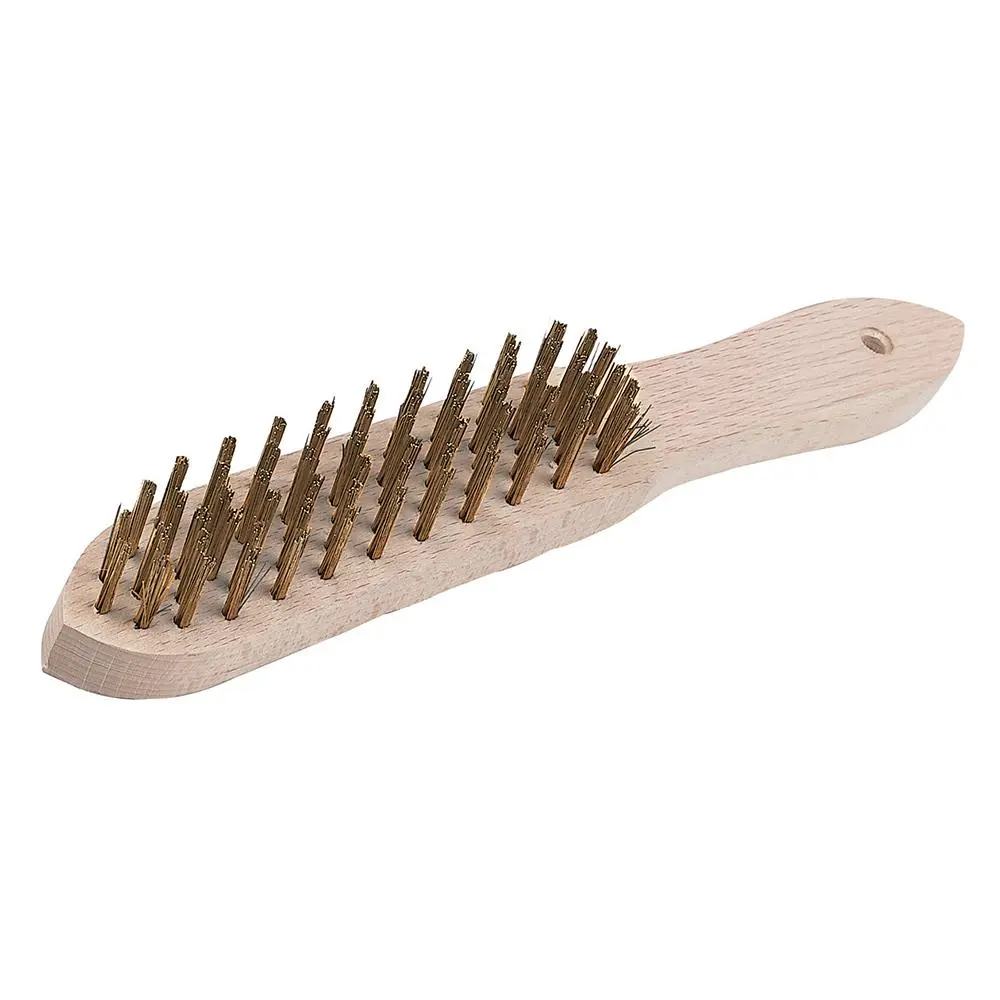 Silverline Brassed Wire Brush 4 Row PB05