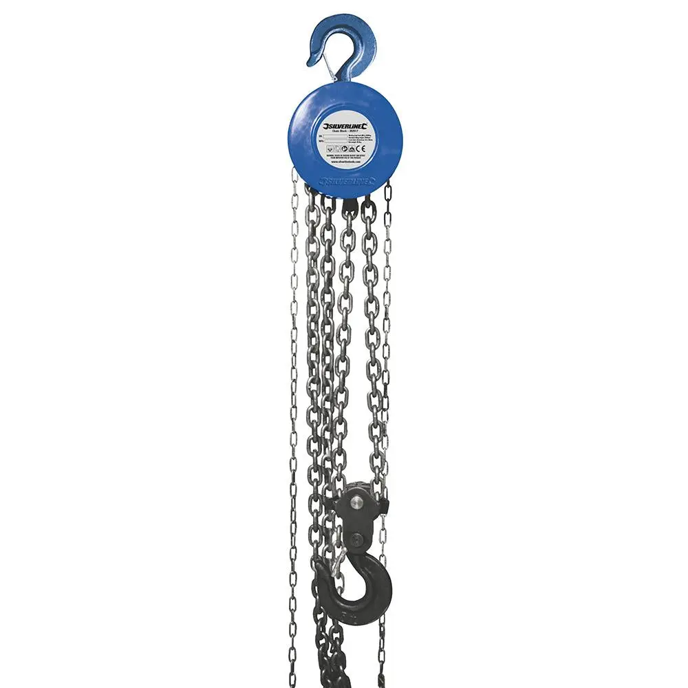 Silverline Chain Block 5000kg / 3m Lift Height 282517 - Image 2