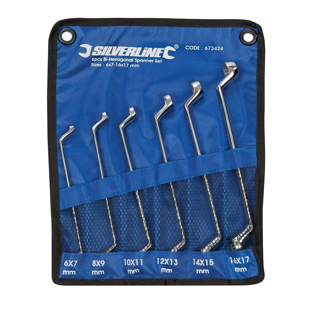 Silverline Deep Offset Ring Spanners Set 6pce 6 - 17mm 673424