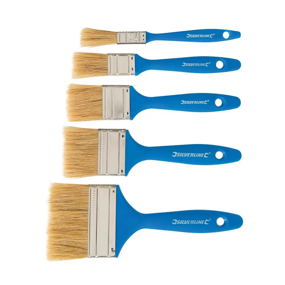 Silverline Disposable Paint Brush Set 5pce - Image 2