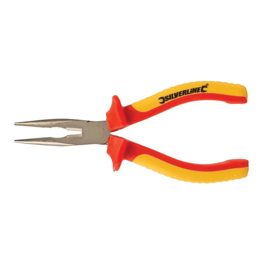 Silverline Expert VDE Long Nose Pliers 160mm 633651 - Image 2