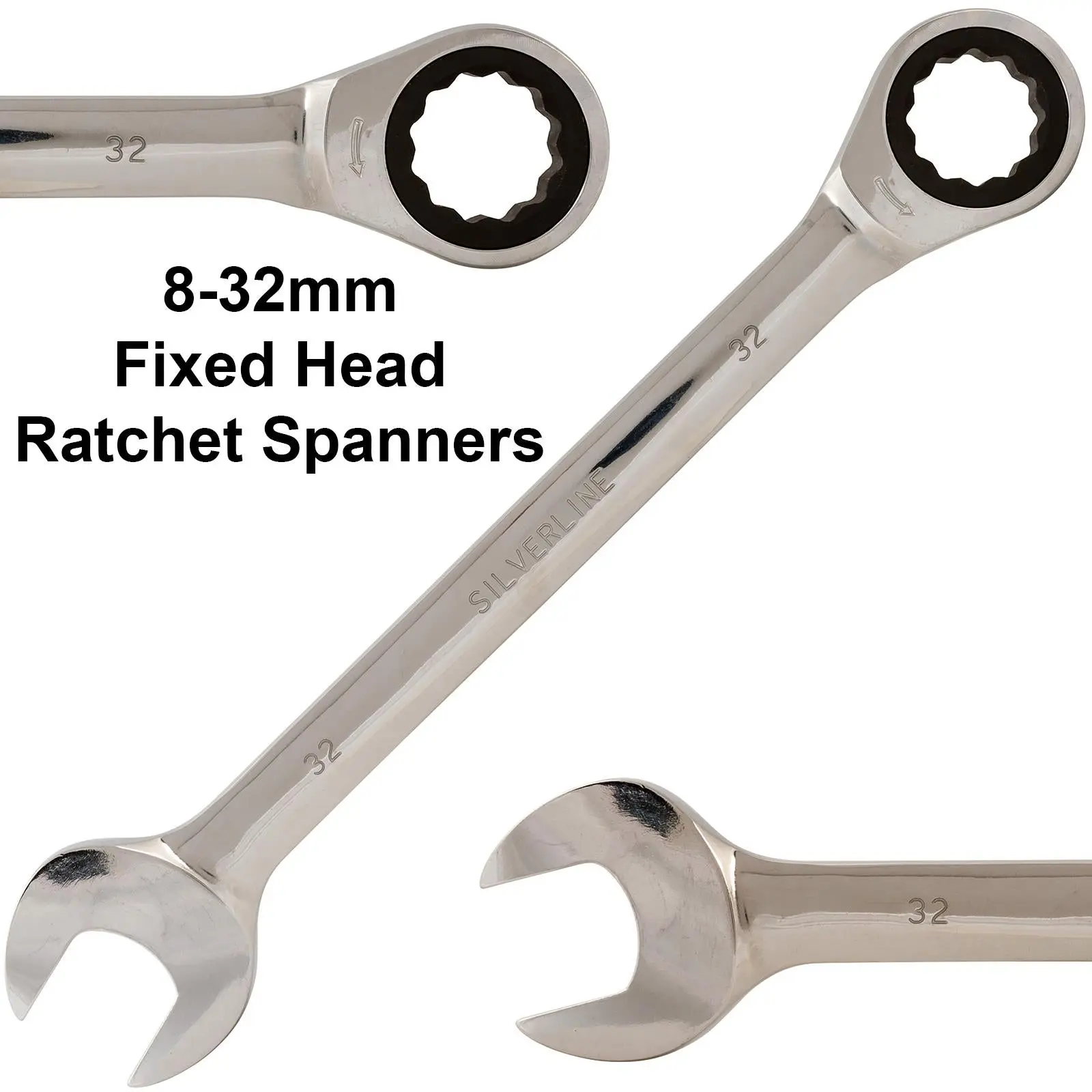 Silverline Fixed Head Ratchet Spanners