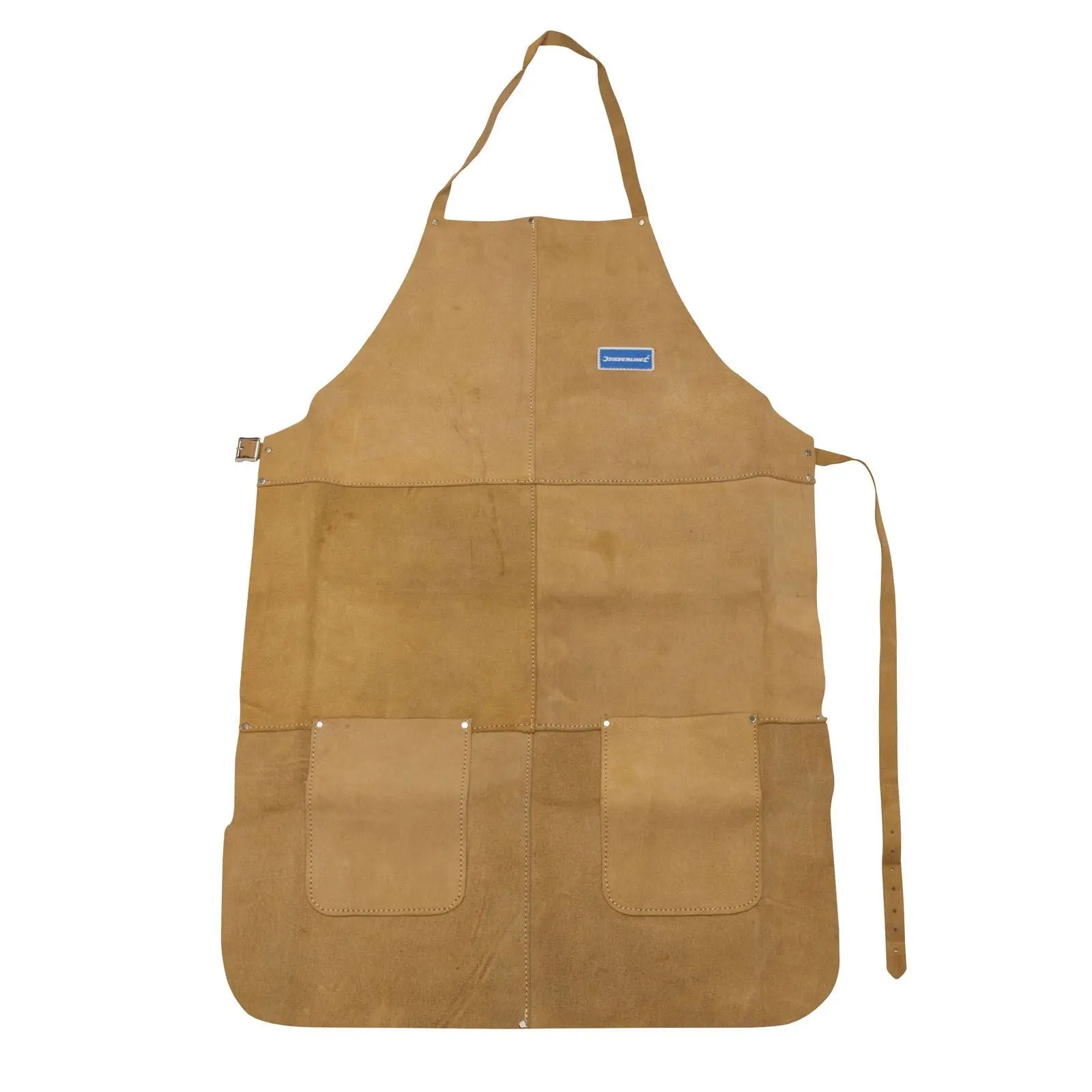 Silverline Full Length Welders Apron Chrome Leather Safety Heavy Reinforced - Image 2