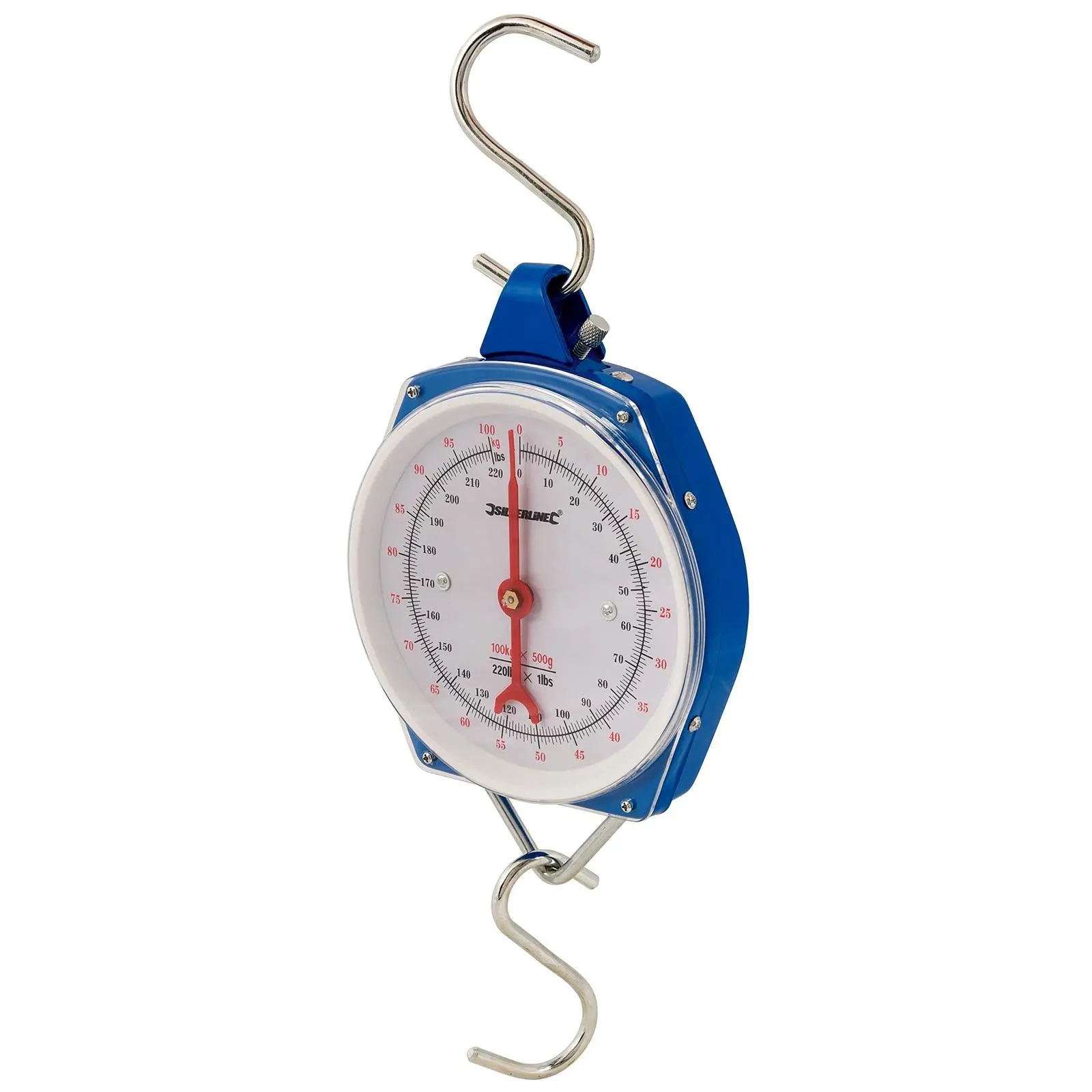 Silverline Hanging Scales Heavy Duty 100kg Metric and Imperial Rigid Hook Fishing - Image 5