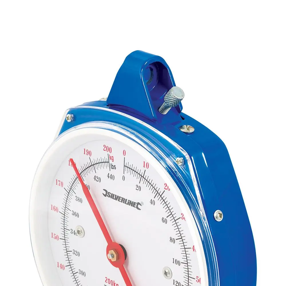 Silverline Hanging Scales Heavy Duty 200kg Metric and Imperial Rigid Hook Fishing - Image 4