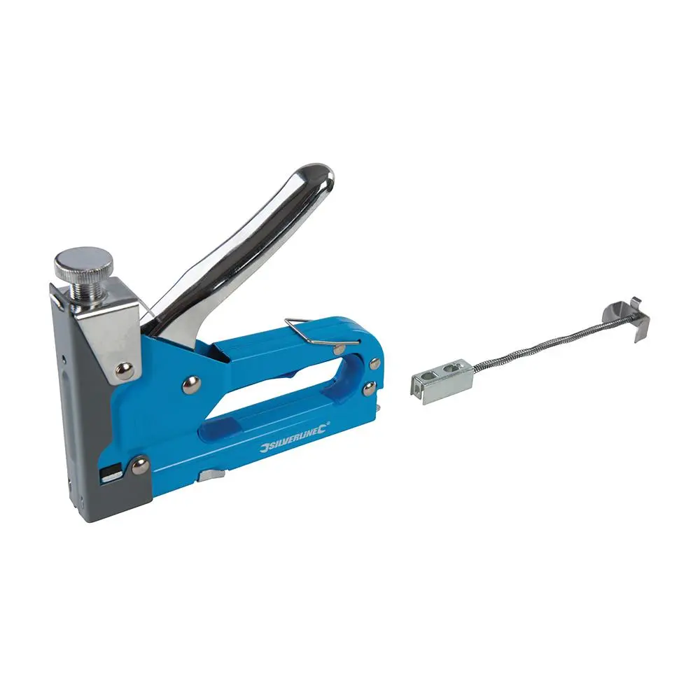 Silverline Heavy Duty 3 in 1 Staple Gun Cable Remover Tacker DIY Tool - Image 7