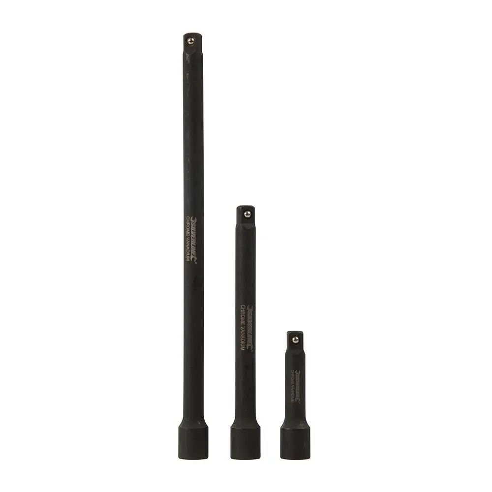 Silverline Impact Extension Bar Set 3/8" 3pce 75 150 250 mm - Image 3