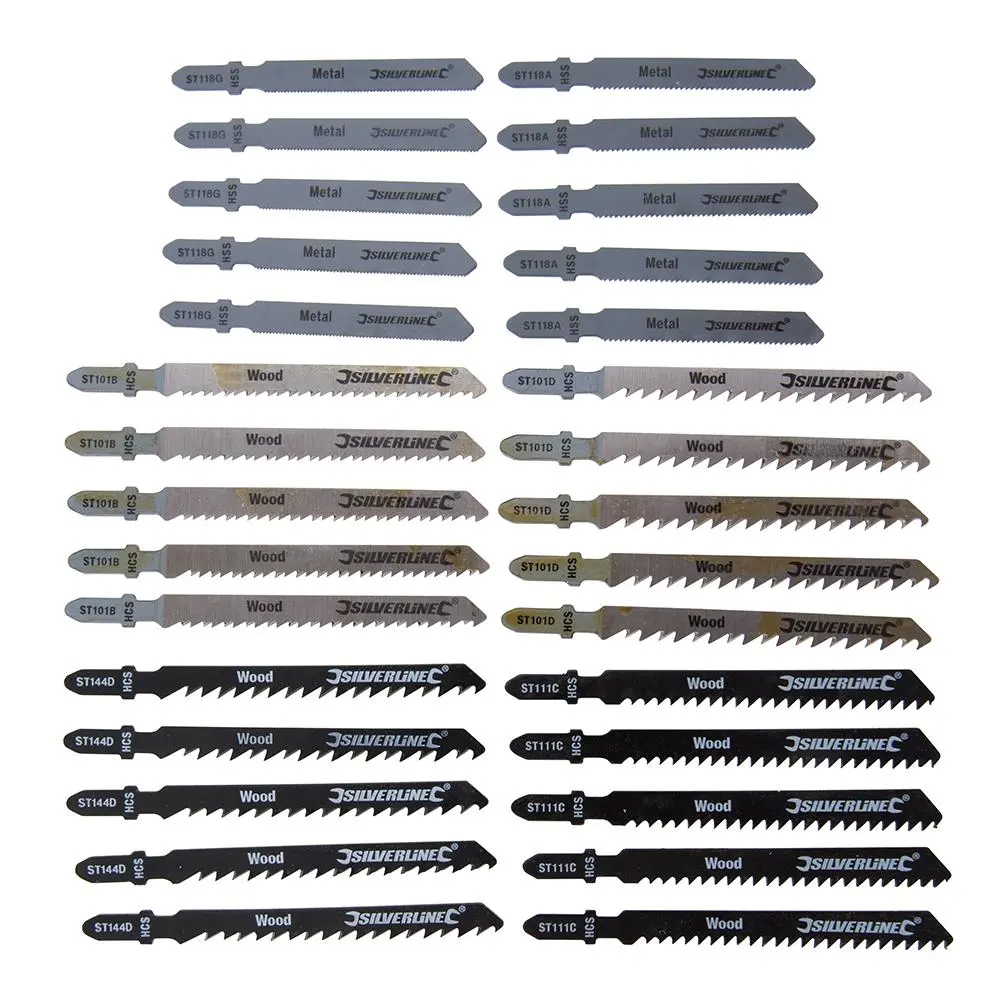 Silverline Jigsaw Blade Set 30pce Wood/Metal 234184 - Image 2