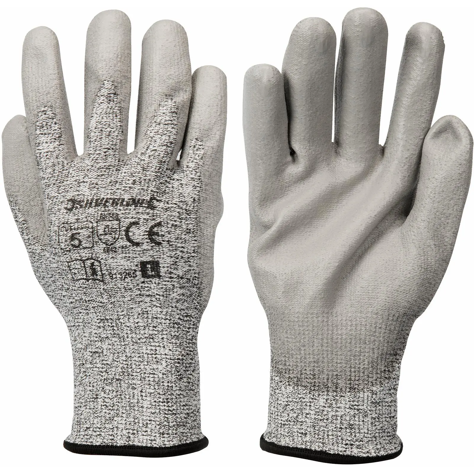 Silverline Large CUT 5 Gloves Kevlar Abrasion Tear Puncture Safety Work Builders - Image 2
