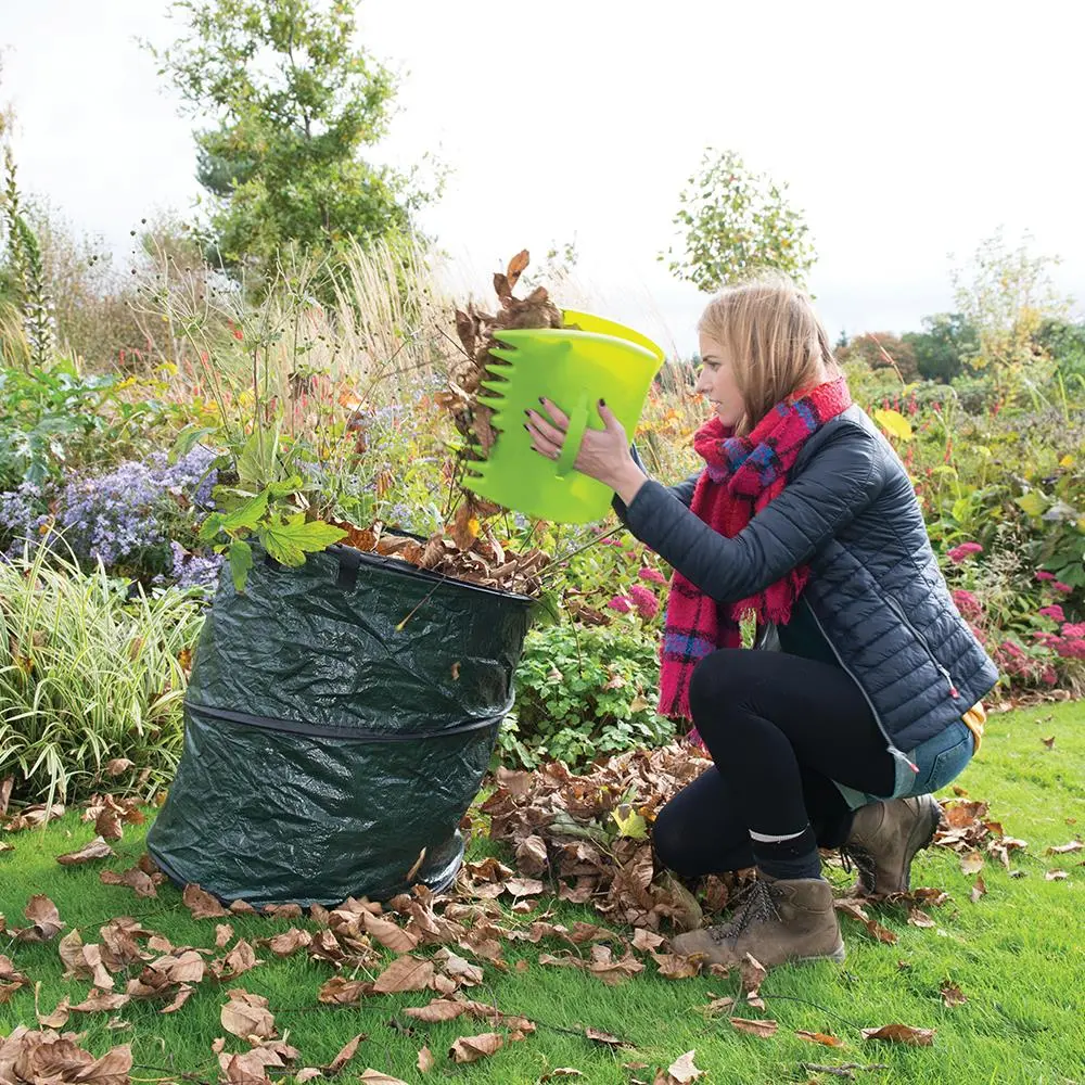 Silverline Leaf Collector 330x250mm Garden Waste Pronged Scoops Leaves - Image 5