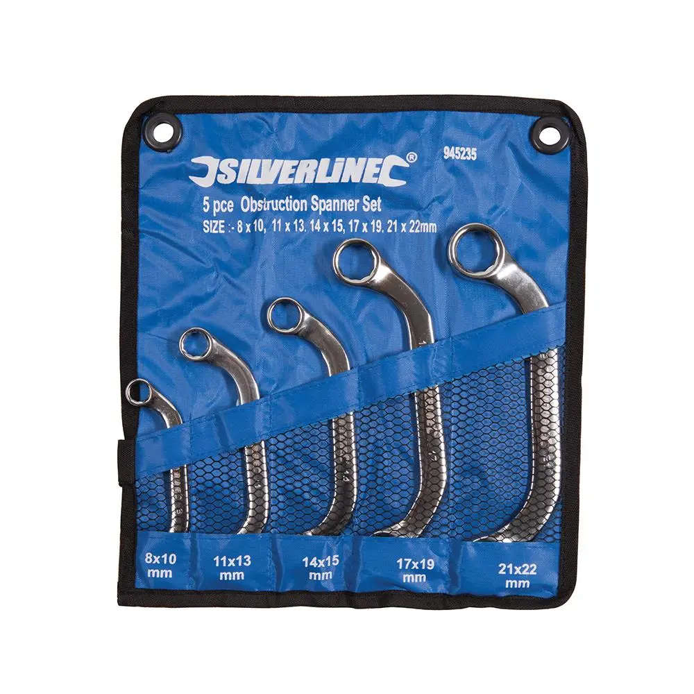 Silverline Obstruction Spanner Set 5pce 8 - 22mm 945235 - Image 4