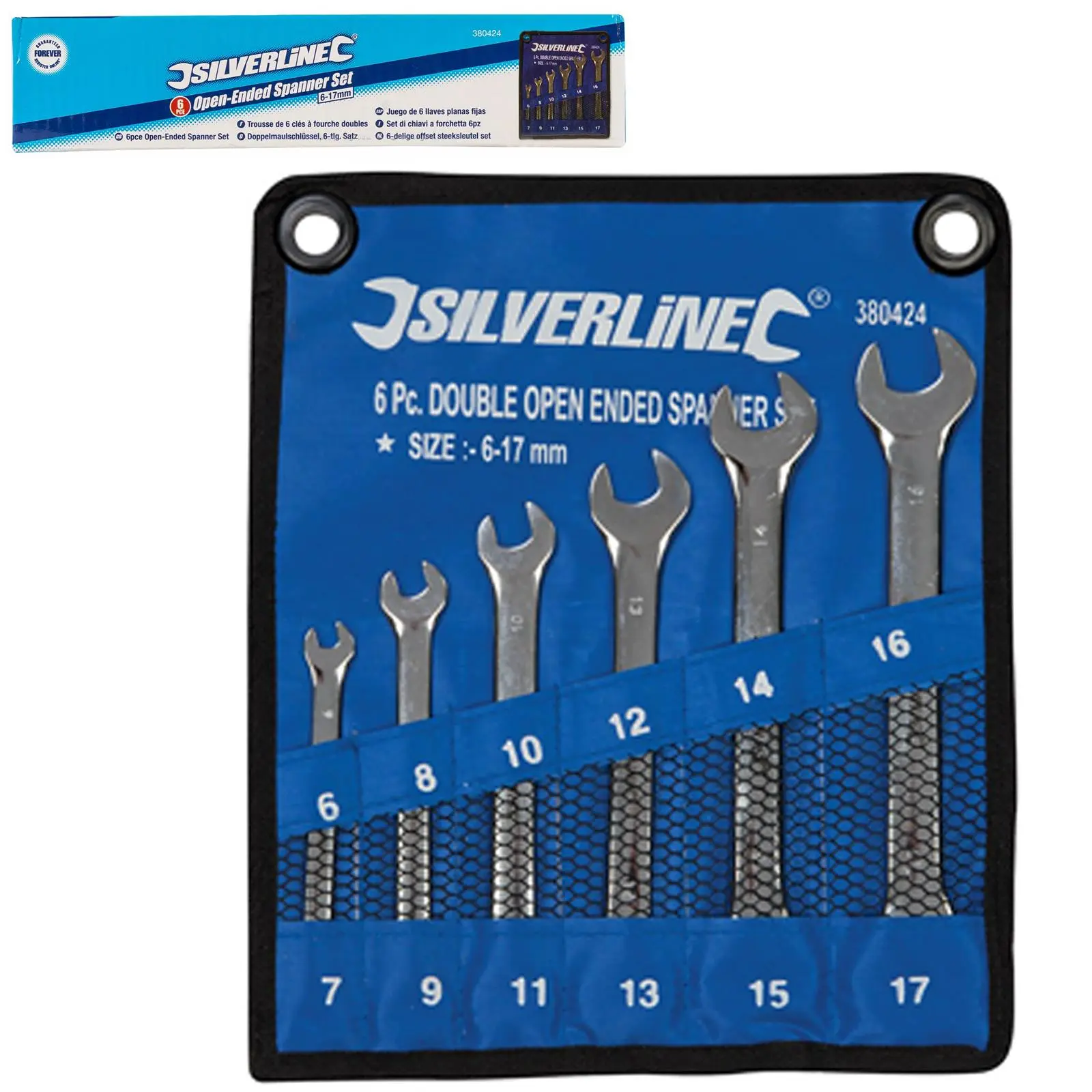 Silverline Open-Ended Spanner Set 6 Piece - Image 2