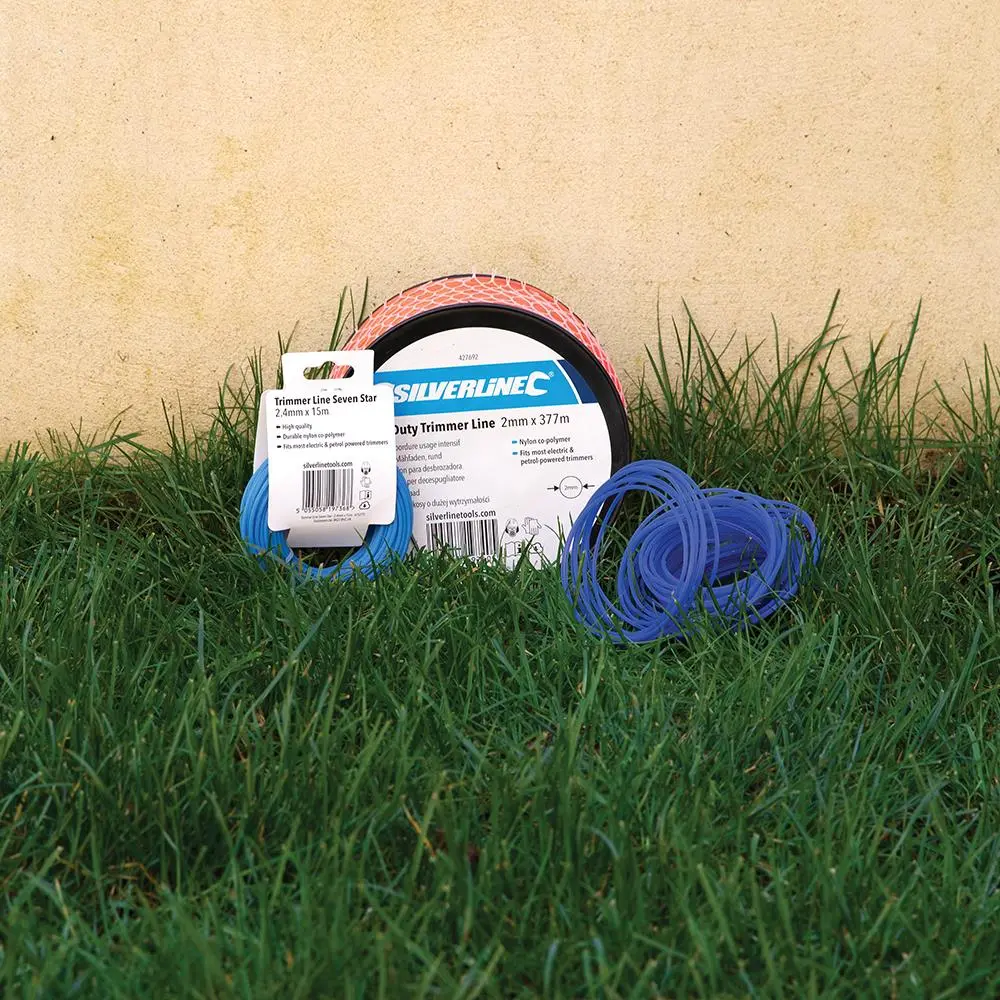 Silverline Seven Star Trimmer Line 2mm, 2.4mm x 15m & 3mm x 12m - Image 3