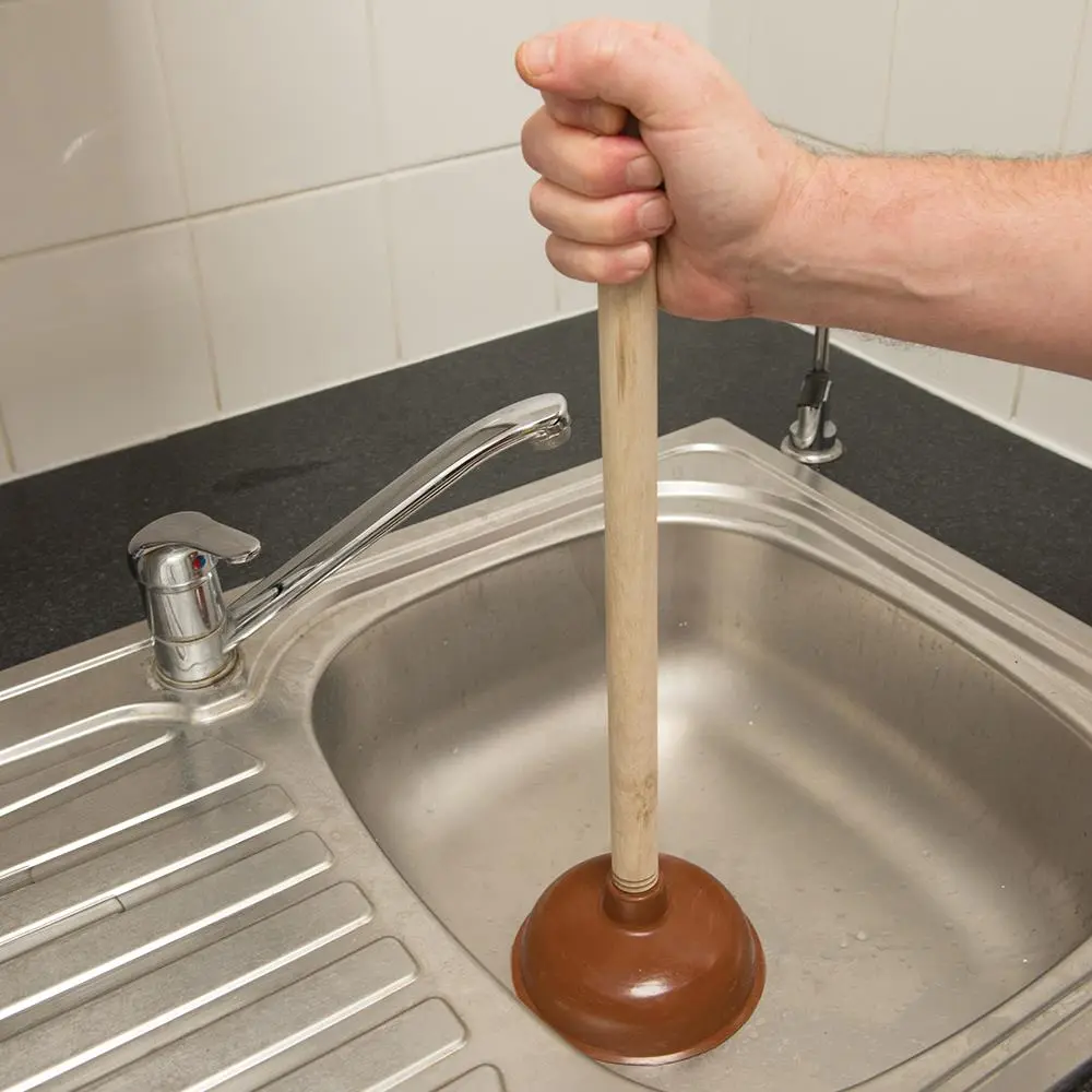 Silverline Sink Plunger 140 x 22mm Toilet Bath Shower Drain Pipe Unblocker - Image 3