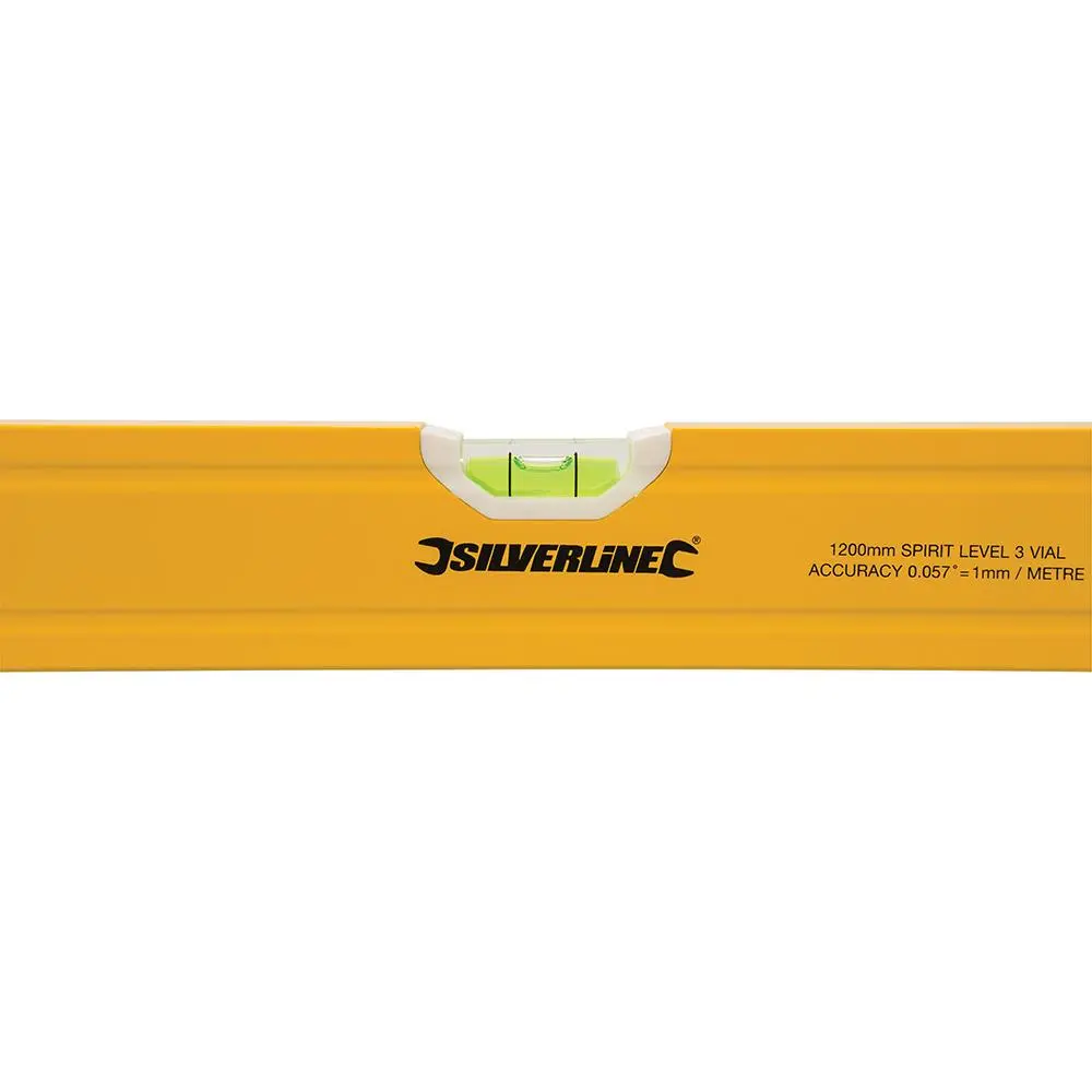 Silverline Spirit Level Powder Coated Aluminium 3 Vials - Choose Length - Image 11
