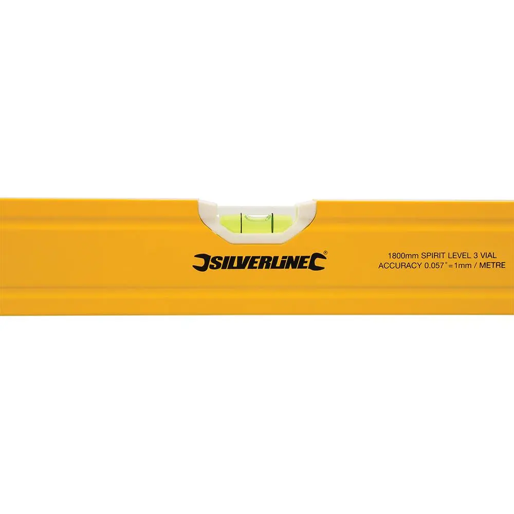 Silverline Spirit Level Powder Coated Aluminium 3 Vials - Choose Length - Image 18