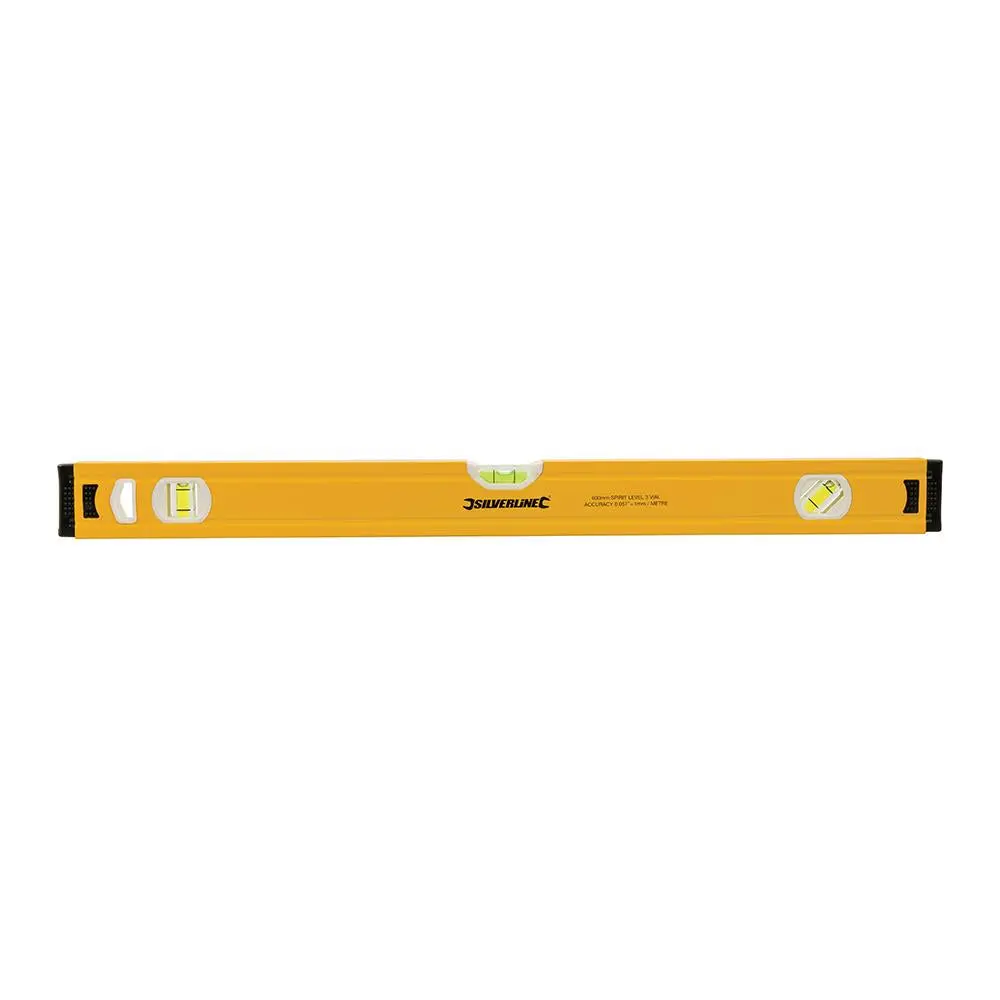 Silverline Spirit Level Powder Coated Aluminium 3 Vials - Choose Length - Image 21