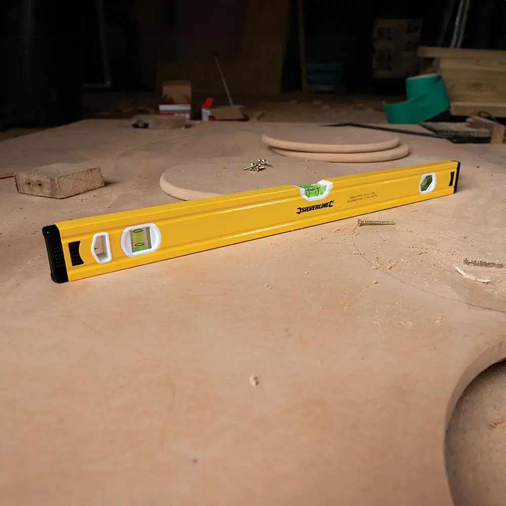 Silverline Spirit Level Powder Coated Aluminium 3 Vials - Choose Length - Image 26