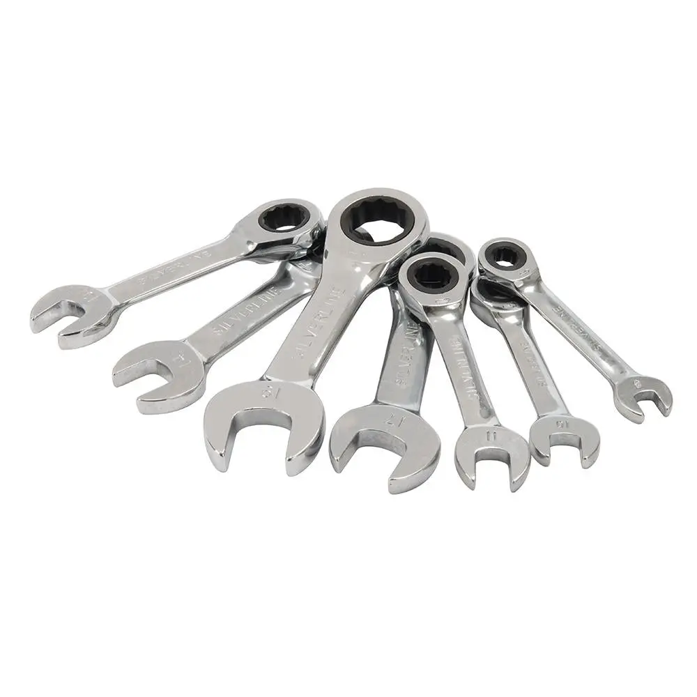 Silverline Stubby Ratchet Spanner Set 7pce 8 - 19mm 199916 - Image 5