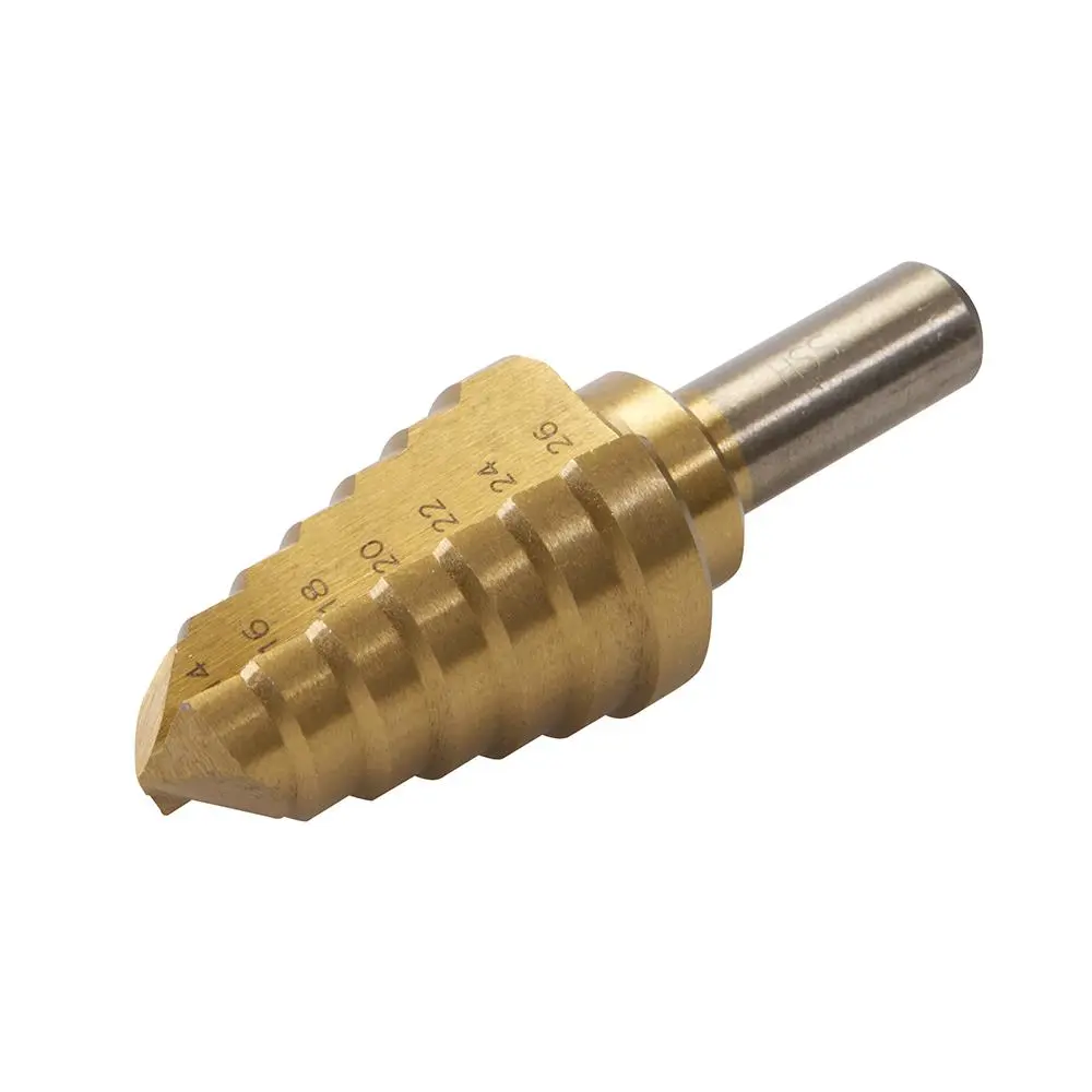 Silverline Titanium-Coated HSS Step Drill 14-26mm - Image 2