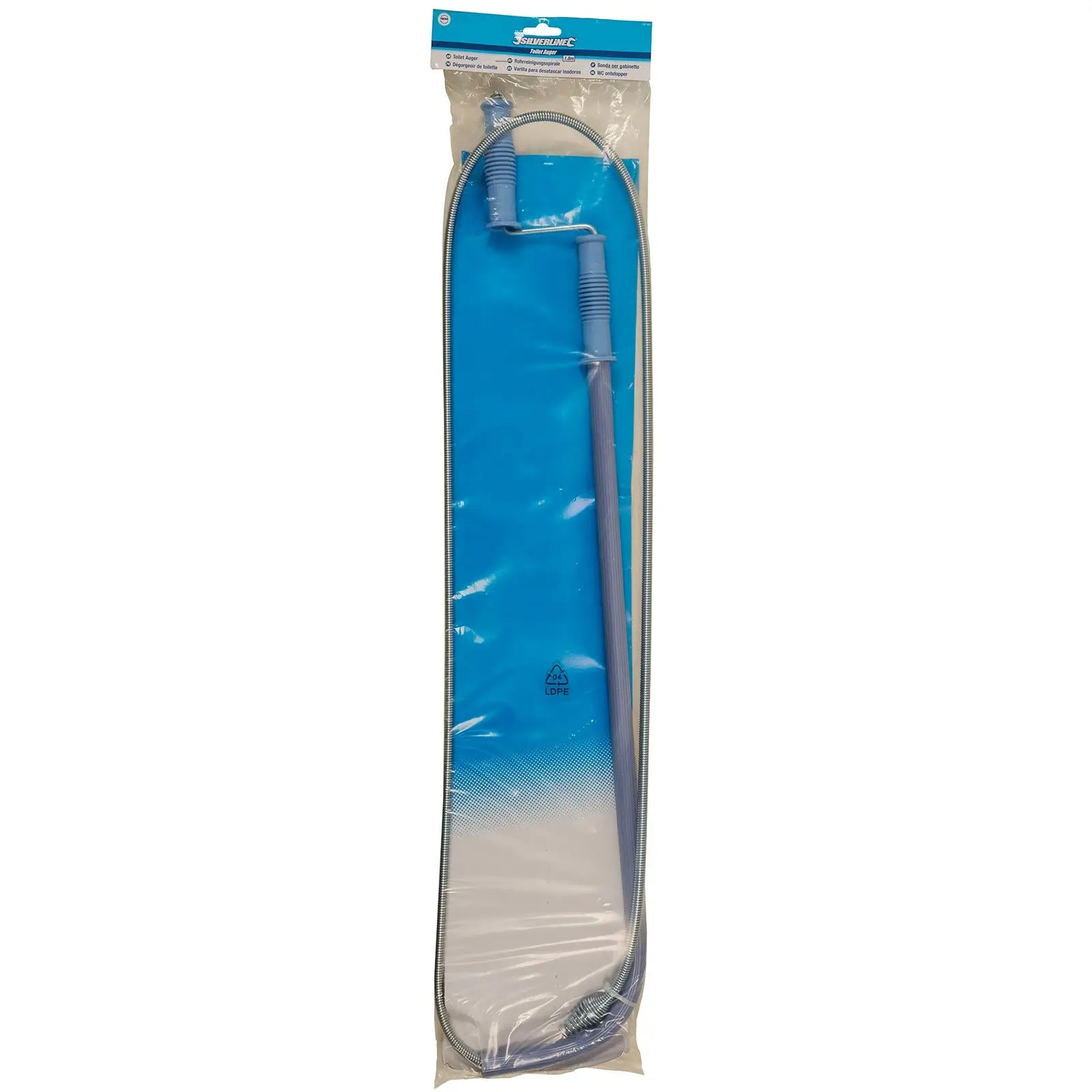 Silverline Toilet Auger Unblocker Plumbers Snake Blockage Basin Flexible Pipe - Image 3