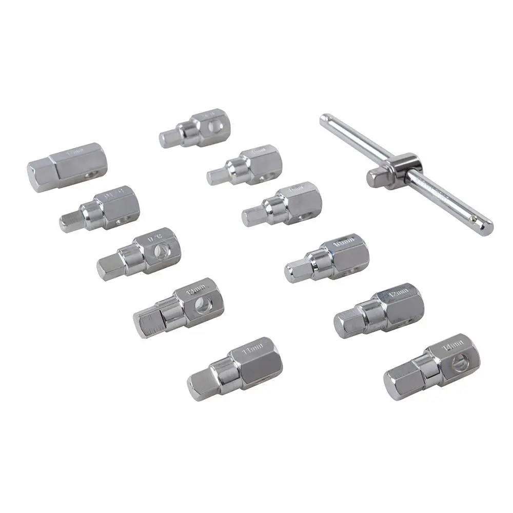 Silverline Universal Drain Plug Key Set 12pce 3/8" / 8 - 17mm 279661 - Image 3