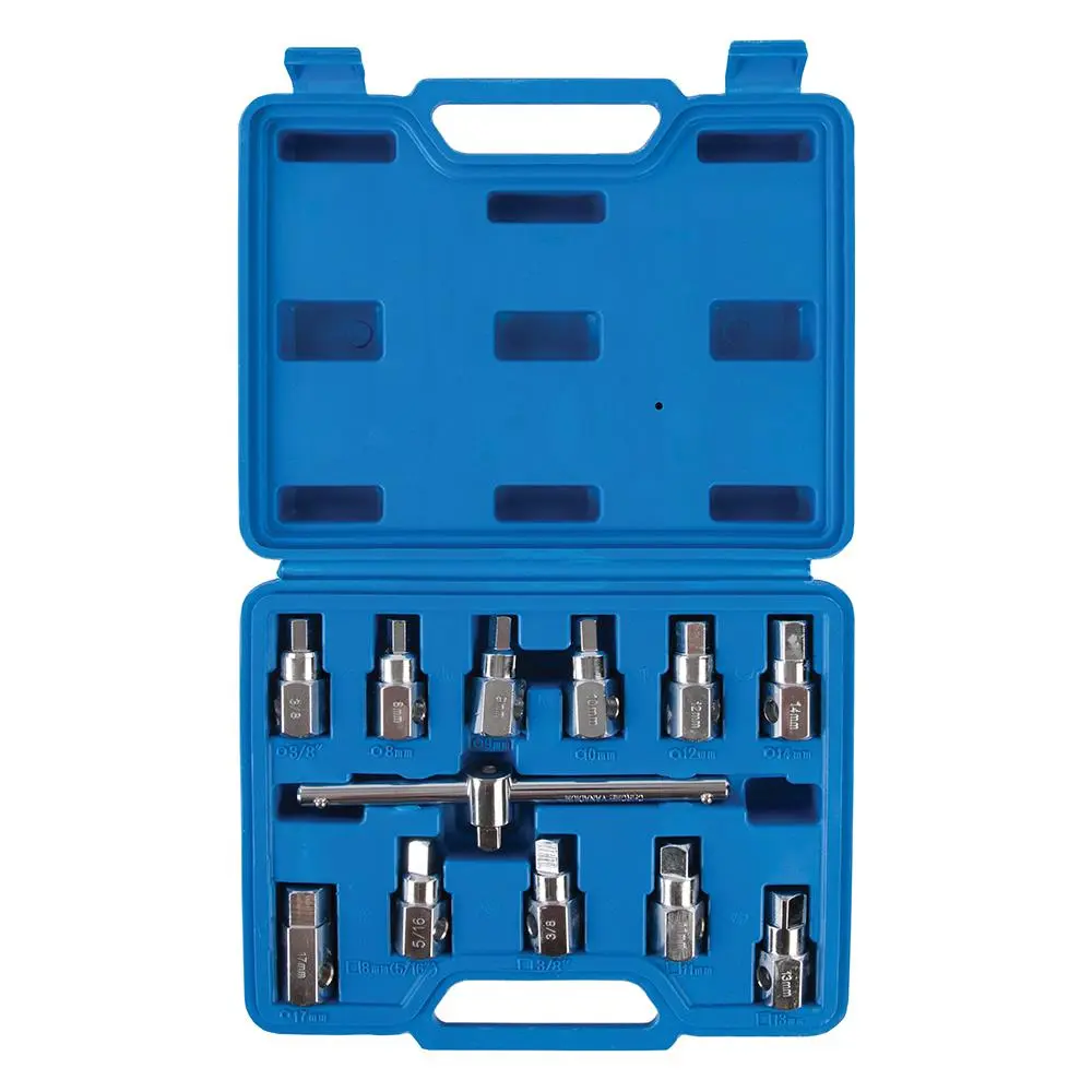 Silverline Universal Drain Plug Key Set 12pce 3/8" / 8 - 17mm 279661 - Image 4