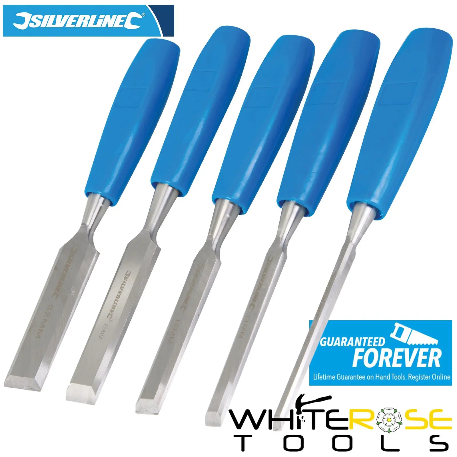 Silverline Wood Chisel Set 5 Pieces 6-32mm - Image 3