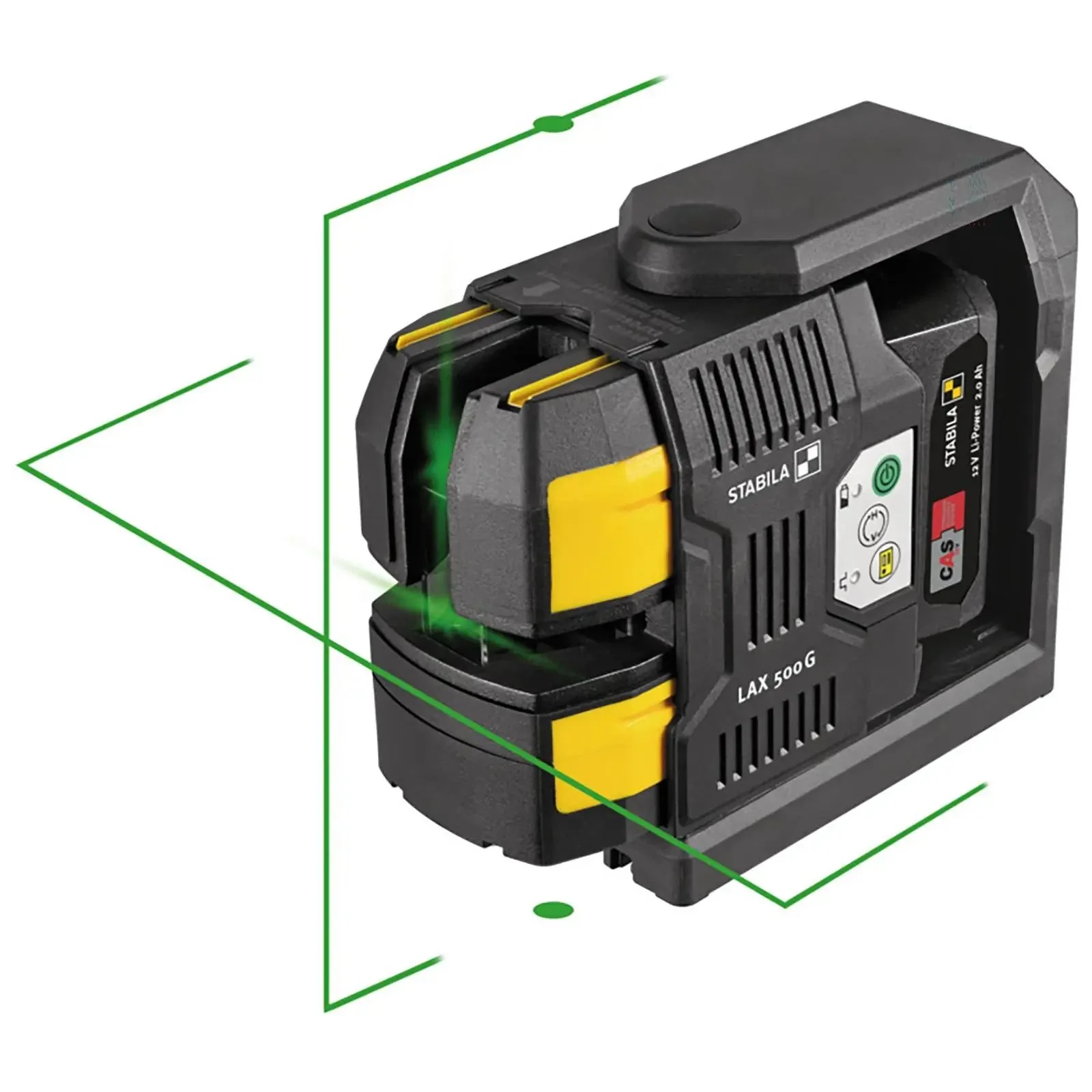 STABILA LAX 500 G Cross Line Plus Plumb Point Laser Level 12V System with Battery and Charger 19985