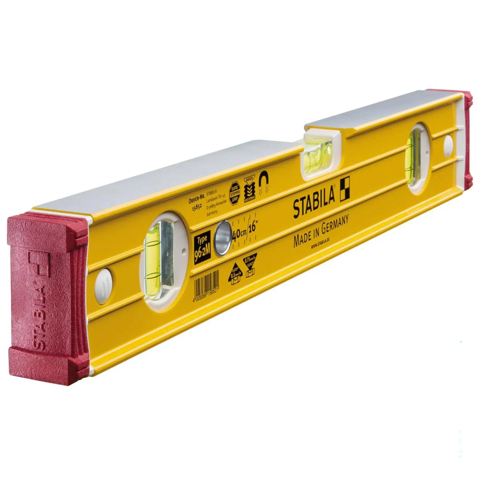 STABILA Type 96-2 M Spirit Level Rare Earth Magnet 3 Vials - Choose Size - Image 24