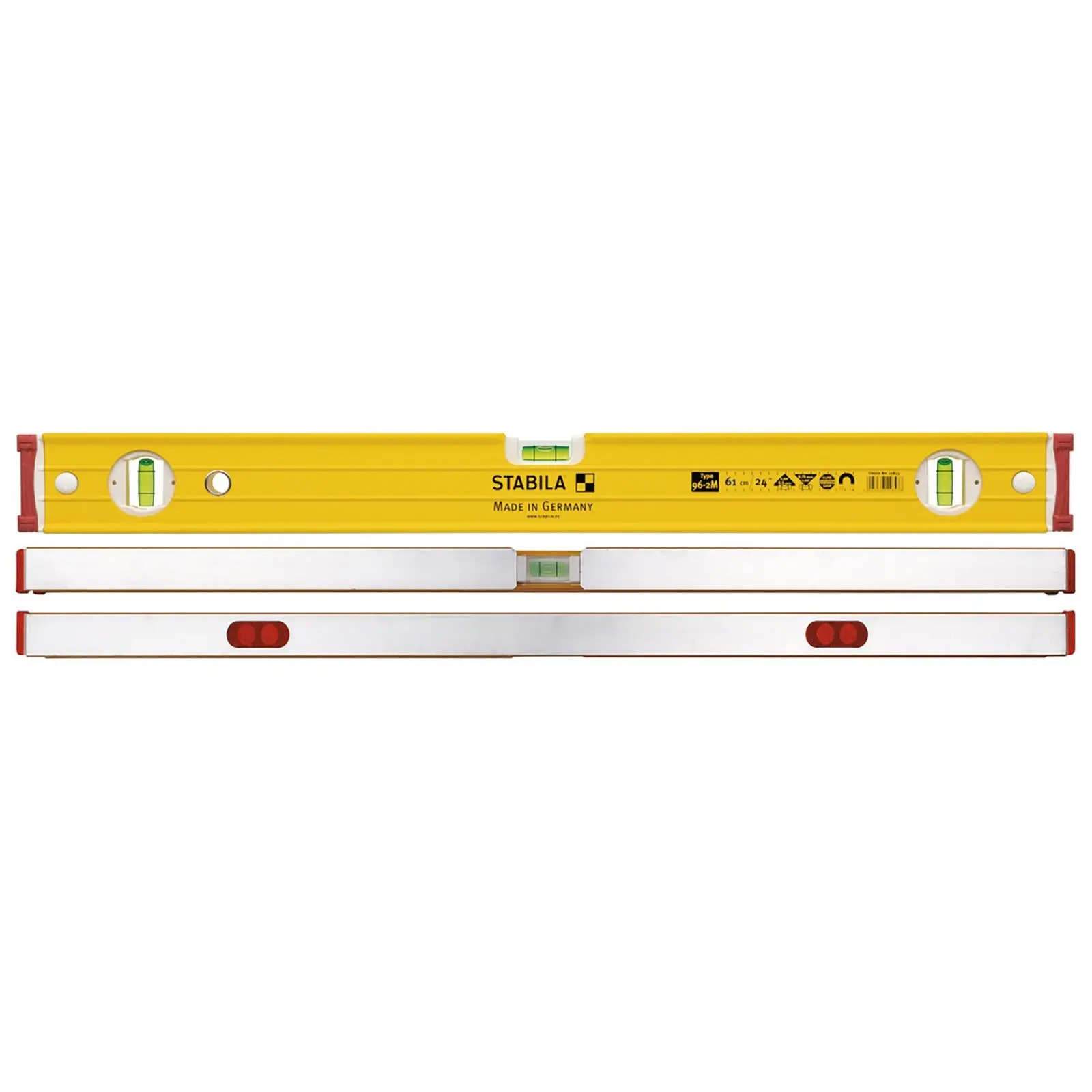 STABILA Type 96-2 M Spirit Level Rare Earth Magnet 3 Vials - Choose Size - Image 5